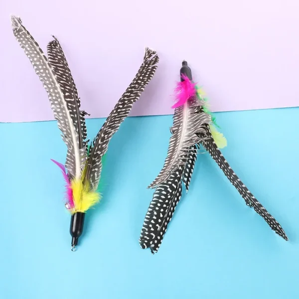 Pet Cat Toy Large Pearl Feather Bell Fishing Rod Replacement Head Funny Cat Stick Interactive Toy Cat Toys Interactive - Image 4