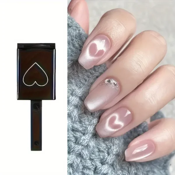 Nail Art Cat Eye 3D Heart Shaped Magnet Cat Eye Magnet Love Pattern Magic Magnet Suitable for DIY Gel Polishing Magnetic Tools - Image 5