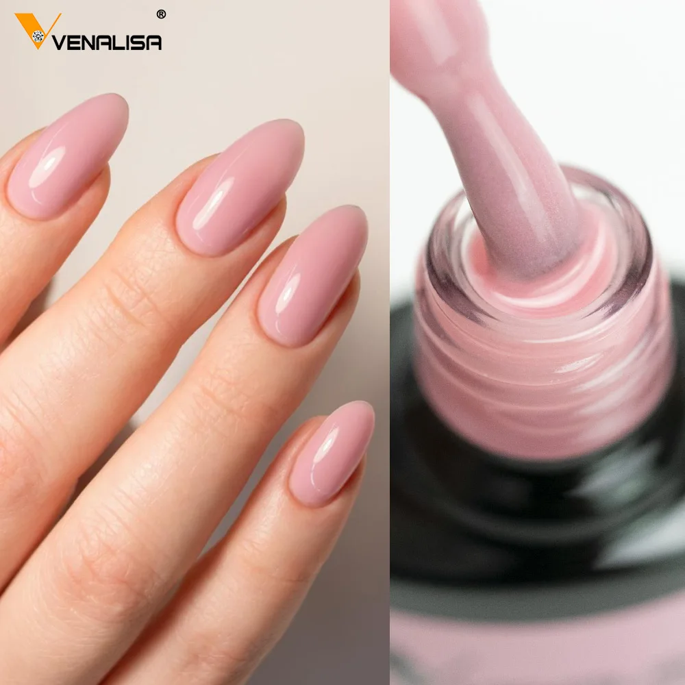 kf-Sb4e19a0620ab42699d0dc4120d7c9b53d Venalisa Rubber Base Jelly Color French Gel Nail Polish 7.5ml VIP4 Hema Free Soak Off UV LED Gel Varnish Gorgeous Nail Manicure - Image 1