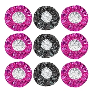 3/6pcs Rose Shower Cap Heat Insulation Aluminum Foil Insulation Hat Elastic Bathing Cap for Women Hair Perm Tool Barber Shop