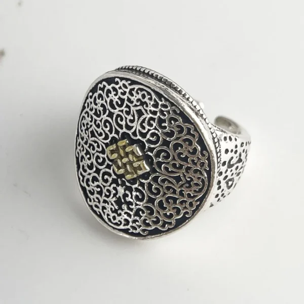 925 Sterling Silver Rings for Women Couple Minimalist Handmade Simple Vintage Pattern Ring Fine Jewelry Gift Prevent Allergy - Image 4