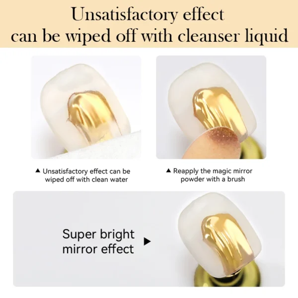 LILYCUTE 7ML Chrome Top Coat Soak Off UV Gel Semi-Permanent UV Gel Polish Mirror Metal Powder Functional Gel Nail Art Manicure - Image 2