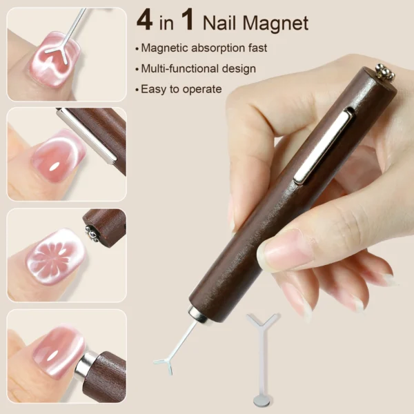 kf-Sb611ae0d90ea466d8cc1411f8bc01dacI 3 In 1 Multifunctional Strong Cat Eye Magnet UV/LED Gel Nail Magnetic Stick for Nail Art Design Manicure Special Tools - Image 1