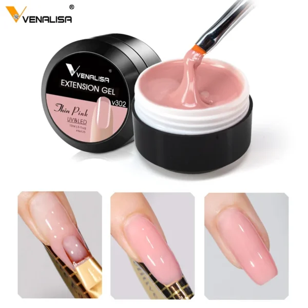 Venalisa Reinforce Gel Keep Nail C Arc UV Construction Gel Thick Base Coat Hard Painting Gel Lacquer 5D Modelling Gel - Image 3
