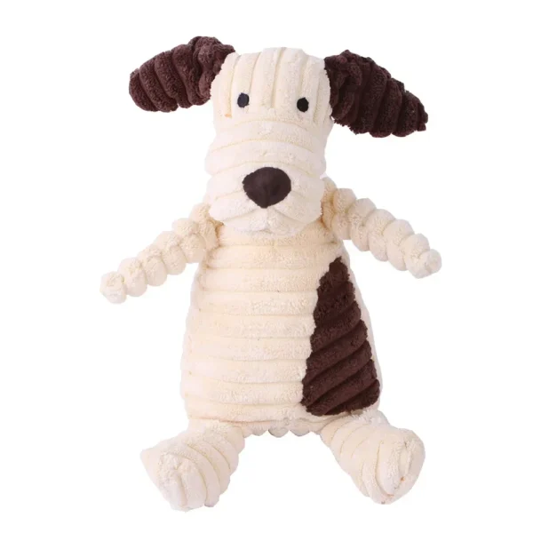 Plush Dog Toy Animals Shape Bite Resistant Squeaky Toys Corduroy Dog Toys for Small Large Dogs Puppy Pets Training Accessories - Image 4