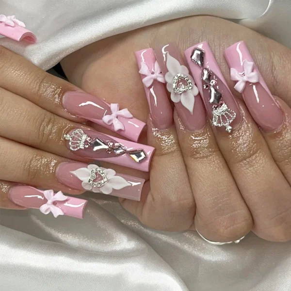 20pcs Crown Design Nail Charms With Rhinestones Nail Art Accessories Nail Art Supplies For Women And Girls Nail Art Jewelry - Image 3