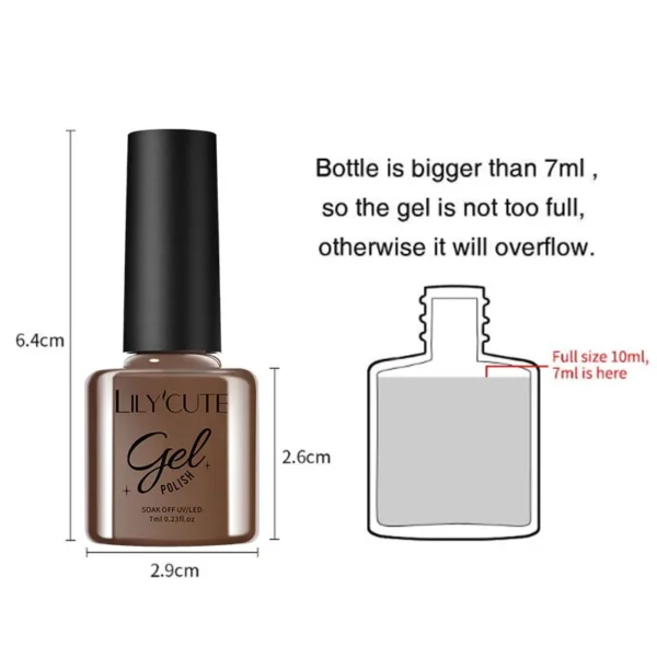 LILYCUTE 7ml Brown Red Purple Nail Gel Polish Coffee Color Series Semi Permanent UV Gel Soak off Nail Gel Varnishes For Nail Art - Image 6