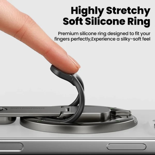 Dual-Sided Magnetic Multi-Function Finger Ring Phone Holder 360 Degree Adjustable Lazy Phone Stand For Universal Phone - Image 4