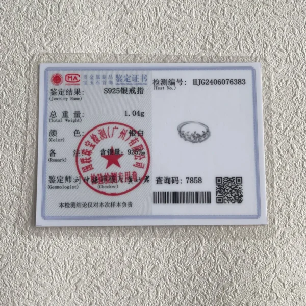 925 Sterling Silver Korean Zircon Leaf Shape Ring Female Index Finger Retro Fashion Handmade Jewelry Couple Gift - Image 6