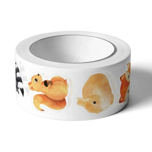 500Pcs/Roll Heterotypic Forest Animals Stickers 2.5cm/1.0'' Art Labels Learning Rewards, Adorn Gifts for Watercup Phone PC Pad - Image 4