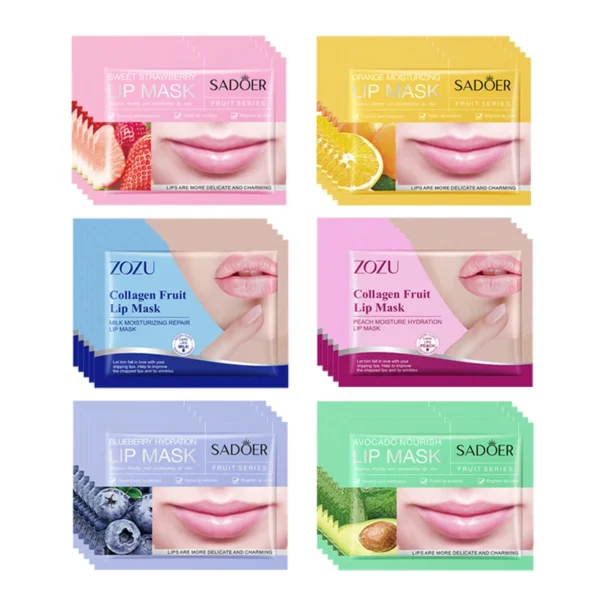 kf-Sb826f5d9f5b64b7f874dfc90c1e25ebcR 30pcs Fruits Lip Mask Moisturizing Nourishing Collagen Lip Patches Plump Lips Beauty Skincare Lips Pads Lipmask Skin Care - Image 1