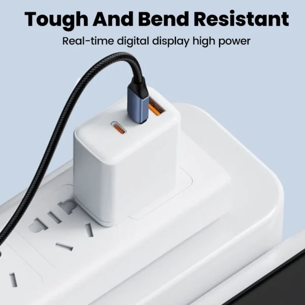 120W USB Type C to Type C Super Charge Digital Display Cable USB C Data Cable For Iphone 15 16 Samsung s24 s23 Huawei Xiaomi - Image 3