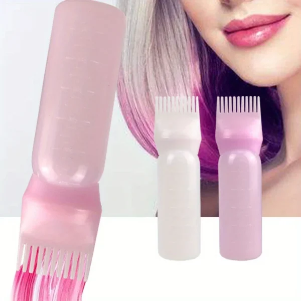 2pcs/Set Silicone Hair Comb With Root Comb Applicator Bottle Set Hair Oil Applicator Shampoo Brush Salon hair styling tools - Image 2