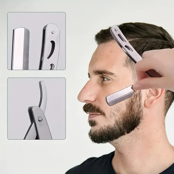 1pc Multicolor Stainless Steel Barber Shaving Razor Holder Durable Stylish Ideal for Men's Beard Shaving Salon hair accessories - Image 6