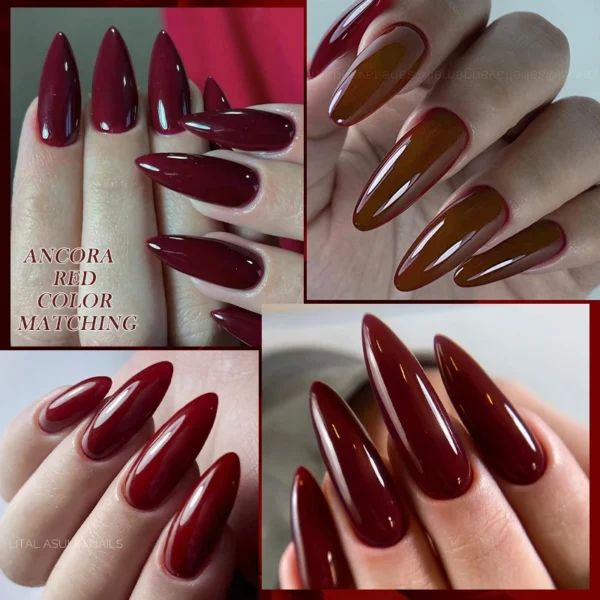LILYCUTE Ancora Red Autumn Winter Gel Nail Polish Semi Permanent Soak Off UV LED Gel Varnish Manicure Nail Supplies - Image 2