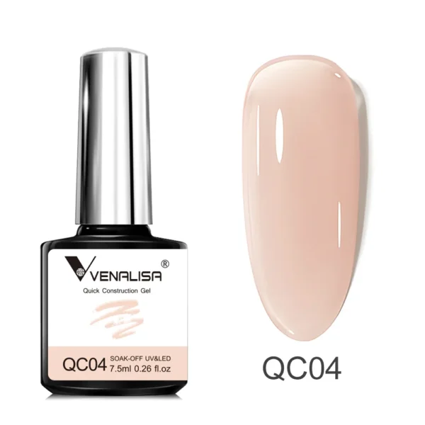 VENALISA Quick Construction Gel Jelly Color Semi Transparent Nail Gel Polish Fast Construction Soak Off UV LED Nude Pink Gel 7.5 - Image 4