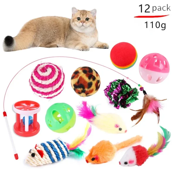 Cat Toys Mouse Shape Balls Foldable Cat Kitten Play Tunnel Chat Funny Cat Tent Mouse Supplies Simulation Fish Cat Accessories - Image 3