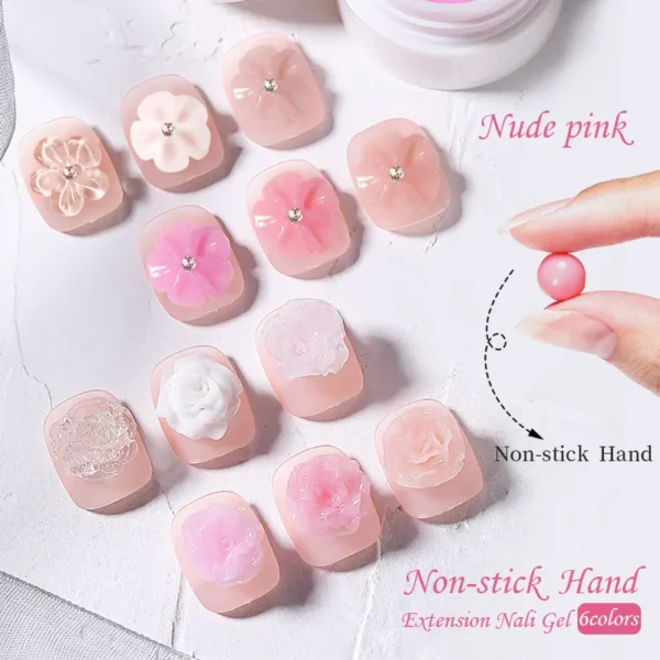 LILYCUTE 8ml Clear Non Stick Hand Solid Extension Nail Gel Polish 3D Shaping Sculpting Carving Flower Acrylic UV Gel Varnish - Image 3
