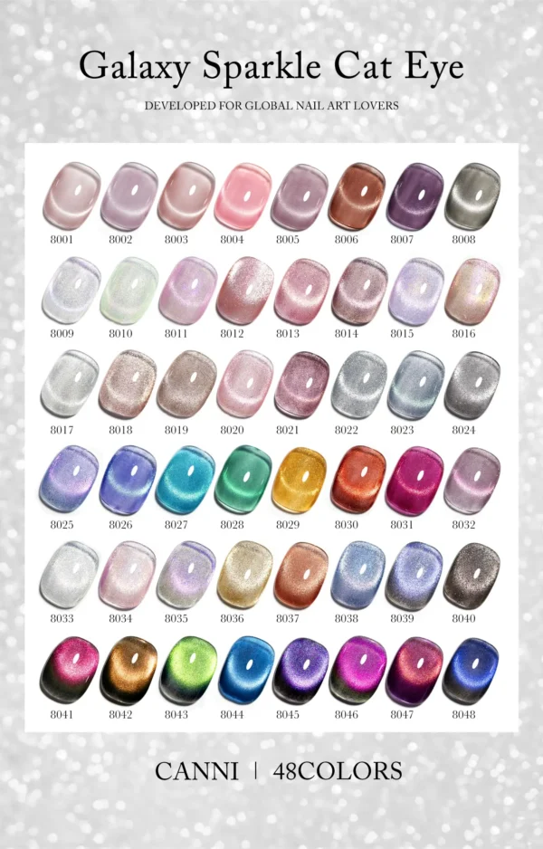 CANNI HEMA TPO FREE Gel Nail Polish Galaxy Cat Eye Gel Magnet Glitter Diamond Sparkle Gorgeous Color Soak Off UV LED Gel Lacquer - Image 3