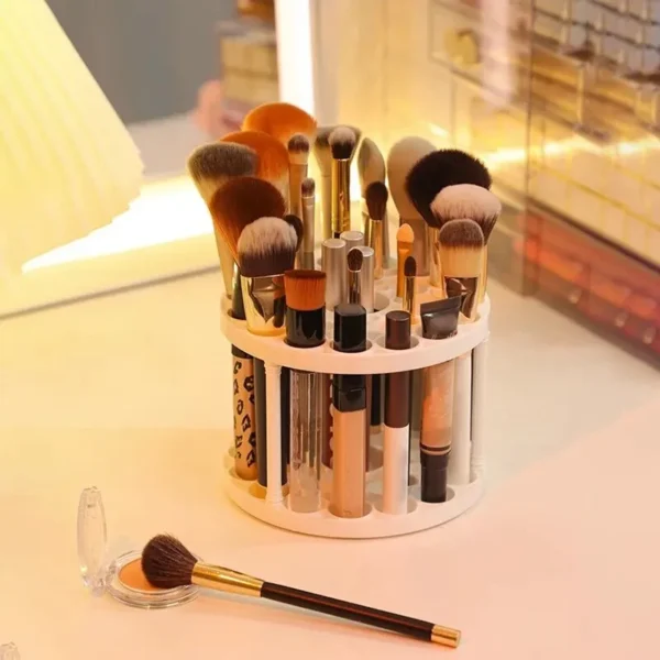 Makeup Brush Storage Rack Desktop Cosmetics Storage Rack Lipstick Makeup Brush Storage Dressing Table Sorting Storage Box - Image 2