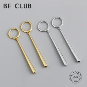 925 Sterling Silver Bar Tassel Earrings Charm Women Gold Plated Trendy Fine Jewelry Prevent Allergy Party Accessories Gifts