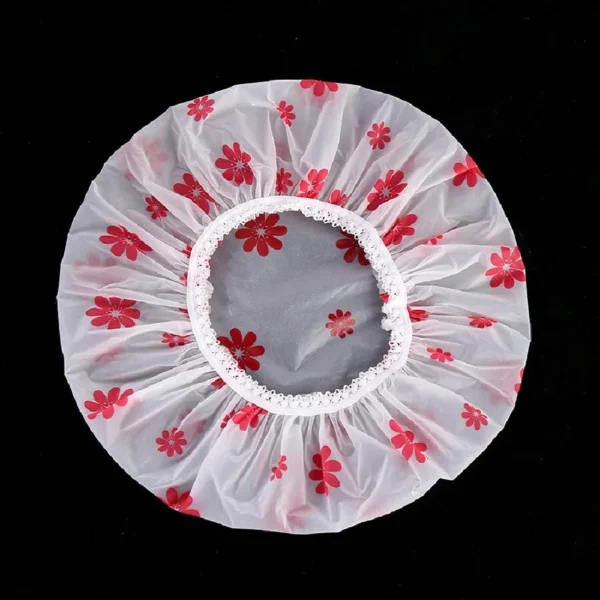 5pcs Waterproof Shower Cap WOMEN'S Household Bathing Anti-oil Smoke Hair Care Shower Cap Dry Hair Cap - Image 3