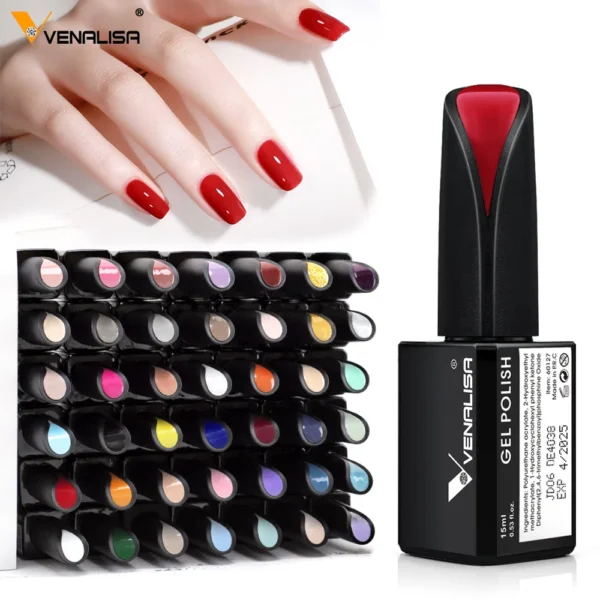 Venalisa Gel Polish 15ml Silky Matt Coat Primer Base NoWipe Top Coat Full Coverage Super Texture Nail Varnish Color Gel Lacquer - Image 2