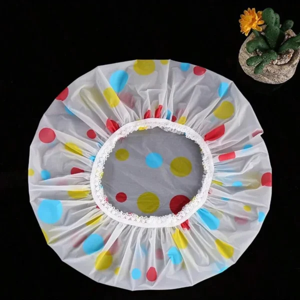 5pcs Waterproof Shower Cap WOMEN'S Household Bathing Anti-oil Smoke Hair Care Shower Cap Dry Hair Cap - Image 4
