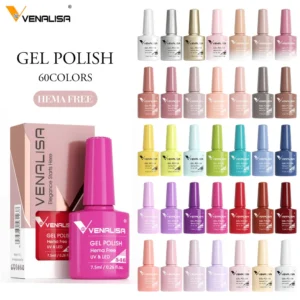 Venalisa HEMA TPO FREE Nail Gel Polish Glitter Gorgeous Full Coverage Soak Off UV LED French Nail Jelly Pink Nude Collection