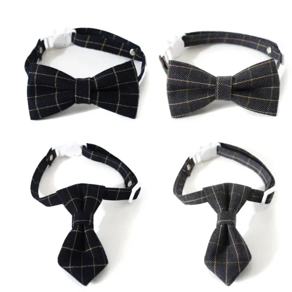 Adjustable Breakaway cat Collar with Bell kitten Cat Collars Cat Accessories Pet Supplies Puppy Bow Tie for Small Dogs - Image 1