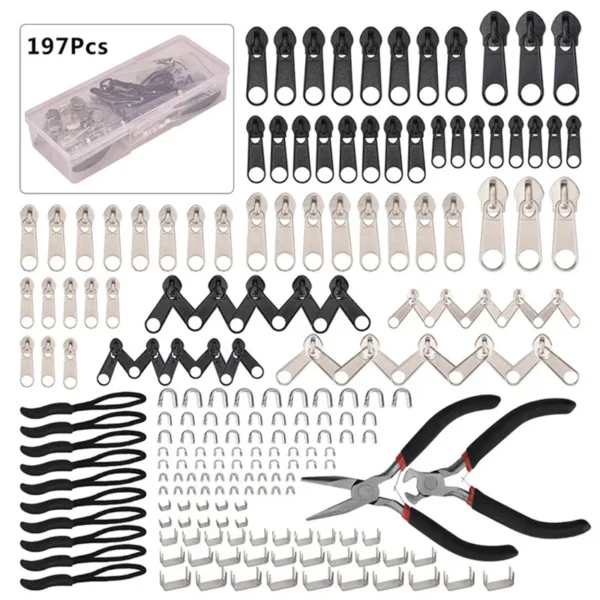 85Pcs/set Zipper Repair Kit Easy Fix Zipper Slider Head Puller Closure Universal Replacement Broken/Wearable Household Removable - Image 6
