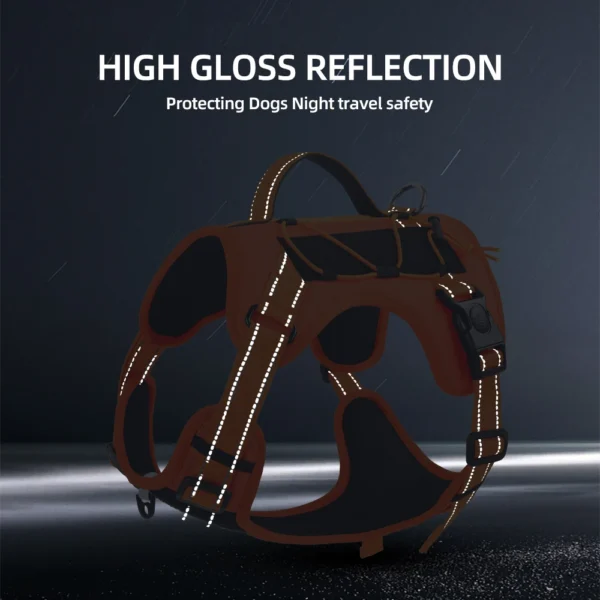 Pet Chest and Vest Reflective Dog Traction Rope Explosion proof Charge Tactical Dog Chest and Vest - Image 5