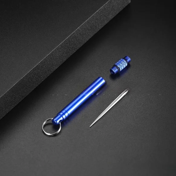1PC Iron EDC Telescopic Toothpick Keychain Pendant Gift Fruit Fork Camping Pocket Toothpick Holder Unpacking Tool - Image 5