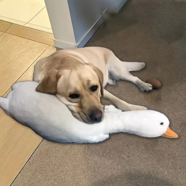 Large Plush White Duck Dog Toys Realistic Goose Design Dolls Suitable for Dogs Chew and Play Best Pet Supplies - Image 3