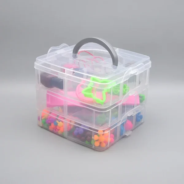5 pcs Transparent Lockable Box Small Object Storage Box Fishing Gear Accessories Box Plastic Material - Image 4