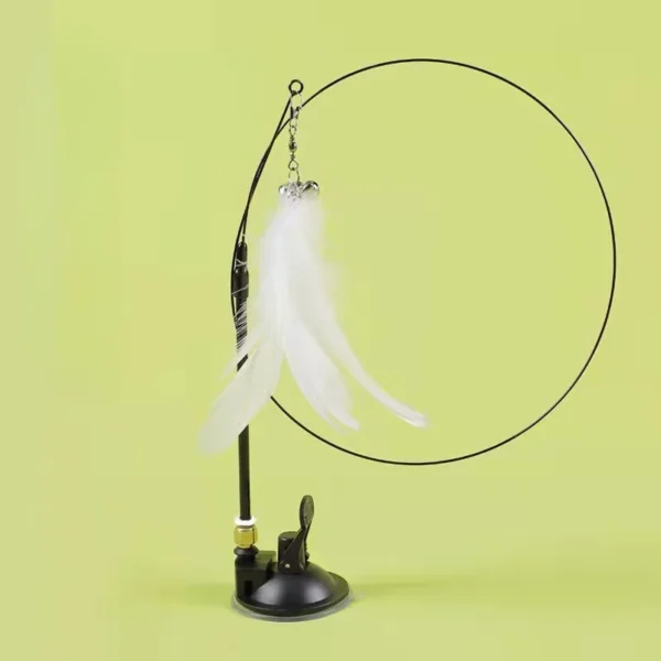 Interactive Cat Toy Handfree Cat Stick Playing Kitten Playing Teaser Wand Toy Suction Cup Bird/Feather Cat Wand Pet Supplies - Image 2