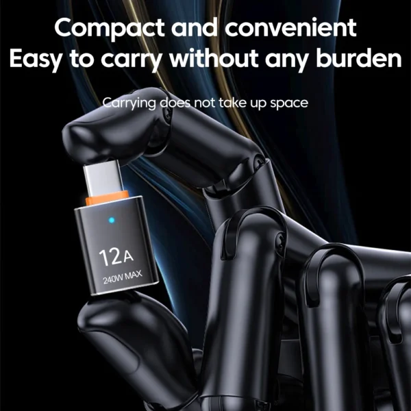 12A USB 3.0 Female To Type C Male 240W Max Fast Charging Adapter 5Gbps Transmisson OTG USB C Converter For PC cellphone - Image 2