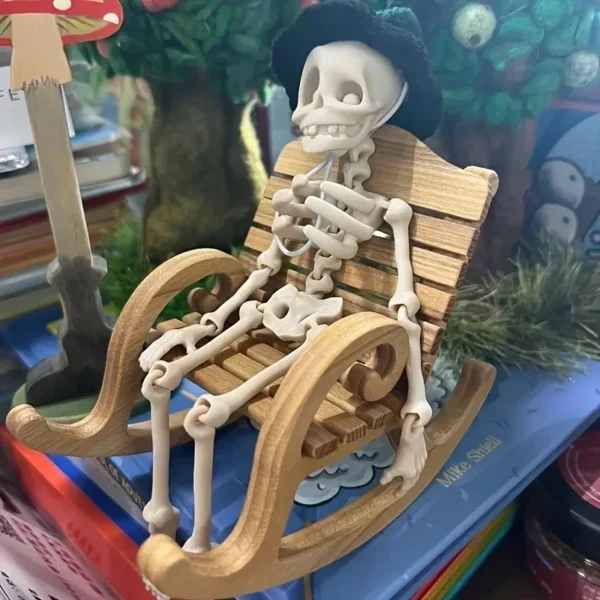 1Pc Magnetic Poseable Skull Fridge Magnet Funny Halloween Gift Easter Kitchen & Dining Decor Home Accessory, Quirky Decor - Image 3