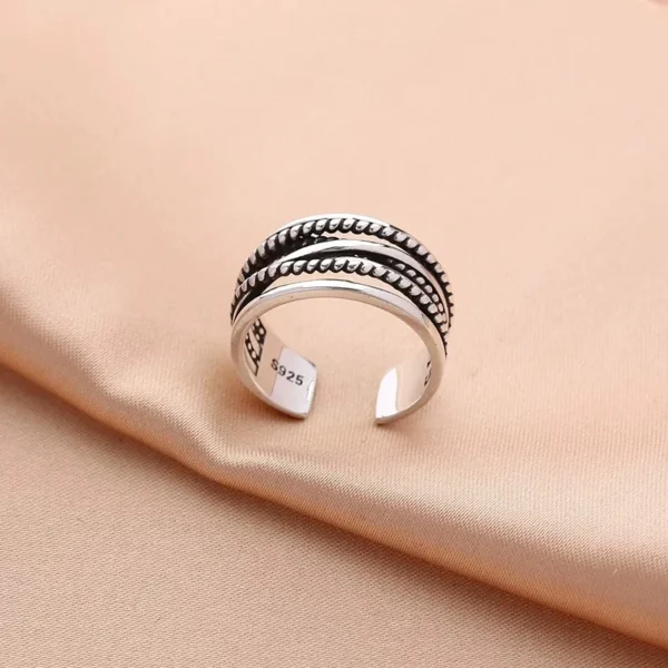 925 Sterling Silver Rings for Women Men Couple Minimalist Handmade Simple Interware line Ring Party Jewelry Gift Prevent Allergy - Image 6