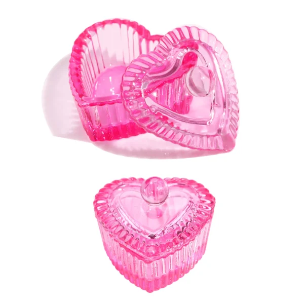 1pcs Pink Crystal Glass Dappen Dish Acrylic Powder Liquid Holder Container Heart Shape Nail Lid Cup Bowl Manicure Accessories - Image 6
