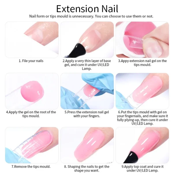 LILYCUTE 8ml Clear Non Stick Hand Solid Extension Nail Gel Polish 3D Shaping Sculpting Carving Flower Acrylic UV Gel Varnish - Image 5