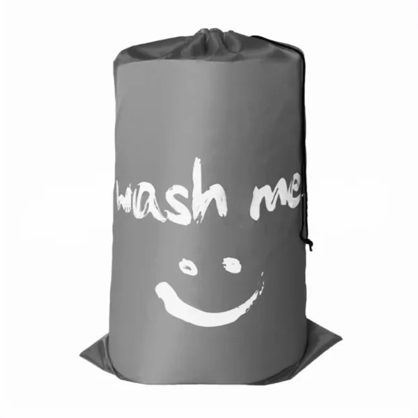 Smile Shape Nylon Laundry Bag Wash Me Travel Storage Pouch Machine Washable Dirty Clothes Organizer Wash Drawstring Bag - Image 4
