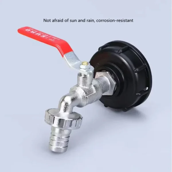 1PC Durable IBC Tank Tap Adapter S60*6 Coarse Thread to 1/2'' 3/4'' Connector Replacement Valve Garden Home Valve Fitting Faucet - Image 5