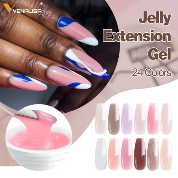 Venalisa CANNI Creamy Texture Extention Builder Jelly Gel Self Leveling No Burning Jelly Gel UV LED Construction Nail Manicure - Image 6