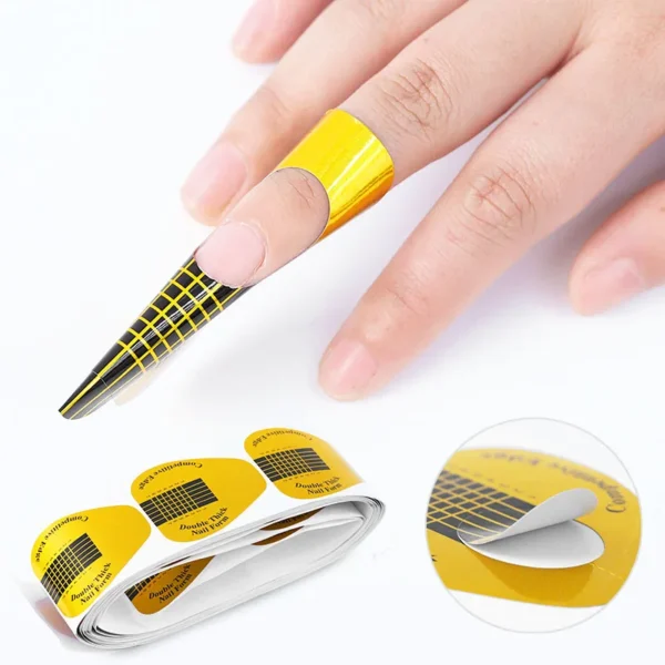 100Pcs Nail Art UV Gel Tips Extension Builder Form Acrylic French Nails Tips Extension Stencil Guide Stickers For Manicure Tools - Image 5