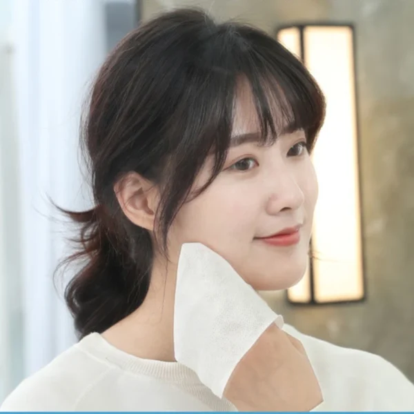 100PCS Natural Disposable Face Towel Travel Facial Cleansing Wet And Dry Makeup Remover Pearl Cotton Soft Makeup Nonwoven Towel - Image 6