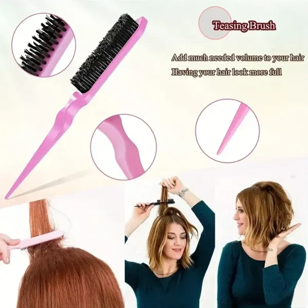 5pcs comb set Relaxing Elastic Massage Comb Hollow Out Hair Brush Scalp Massage Combs Hair Styling Spray bottle Hair Salon Tools - Image 5