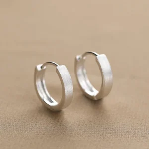 925 Sterling Silver Vintage Shinning Round Earrings For Women Trendy Earring Jewelry Prevent Allergy Party Accessories Gift