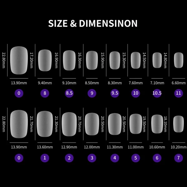 420pcs/box Frosted Version False Nails Press On Acrylic Nails Almond Mixed Size Short Style Ultra Thin Traceless Nail Tips - Image 4