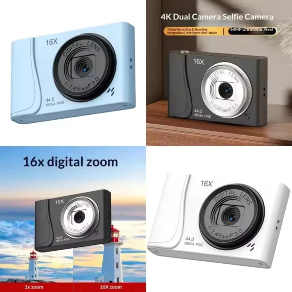 4K Digital Camera 24 Million Pixels Children Camcorder 16x Zoom Compact Cameras Auto Focus for Kids Adult Beginners Photograph - Image 6